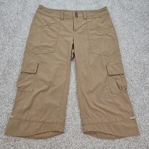 Athleta‎ Khaki Tan Capri Cargo Pants Womens Size 4 Outdoor Hiking Casual